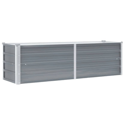 Letto Rialzato Giardino in Acciaio Zincato 160x40x45 cm Grigio | homemem39