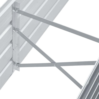 Letto Rialzato Giardino in Acciaio Zincato 160x40x45 cm Grigio | homemem39