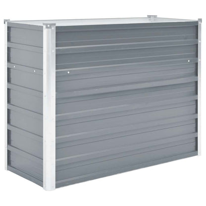 Letto Rialzato Giardino in Acciaio Zincato 100x40x77 cm Grigio | homemem39
