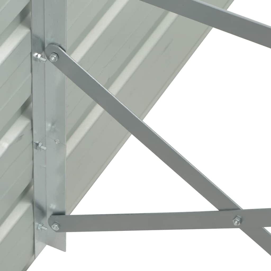 Letto Rialzato Giardino in Acciaio Zincato 100x40x77 cm Grigio | homemem39
