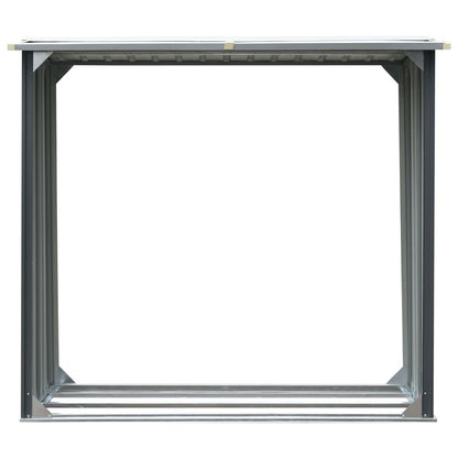 Capannone da Giardino in Acciaio Zincato 172x91x154cm Grigio - homemem39