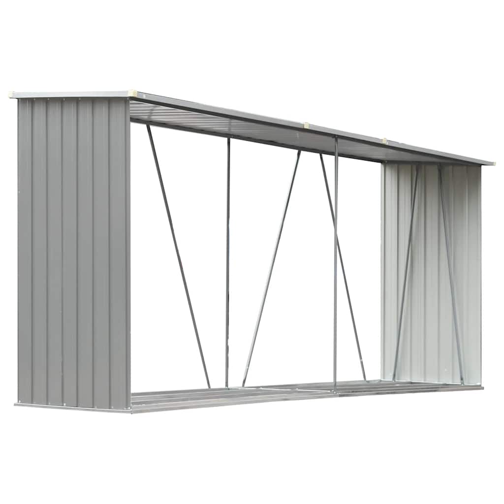 Capannone da Giardino in Acciaio Zincato 330x84x152cm Grigio