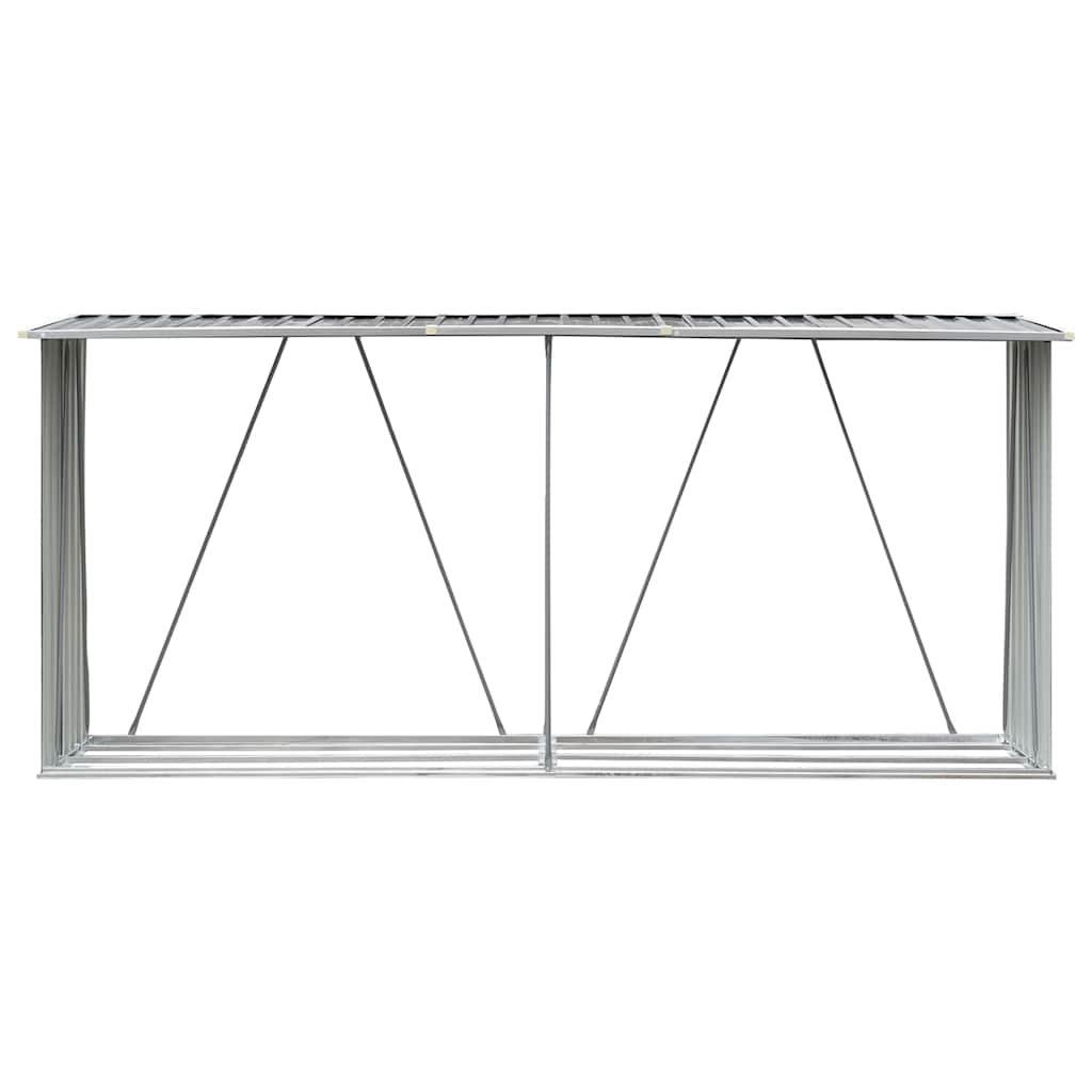 Capannone da Giardino in Acciaio Zincato 330x84x152cm Grigio