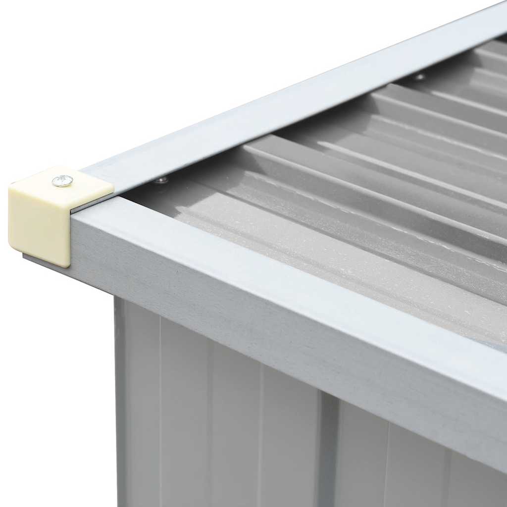 Capannone da Giardino in Acciaio Zincato 330x84x152cm Grigio