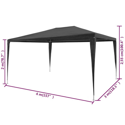 Tendone per Feste 3x4 m in PE Antracite | homemem39