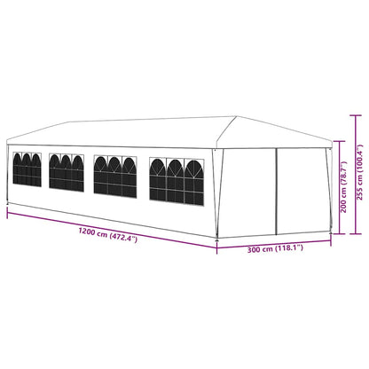 Tenda per Feste 3x12 m Antracite | homemem39