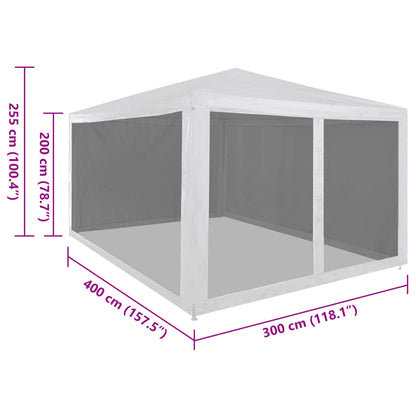 Tenda per Feste con 4 Pareti in Rete 4x3 m | homemem39