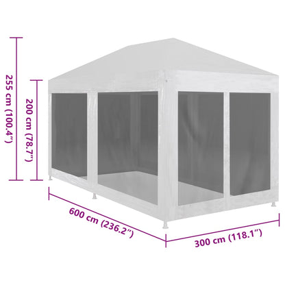 Tenda per Feste con 6 Pareti in Rete 6x3 m - homemem39