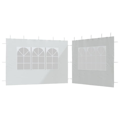 Parete per Tendostruttura in PE  2pz con Finestra Bianco