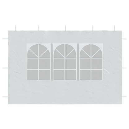 Parete per Tendostruttura in PE  2pz con Finestra Bianco - homemem39