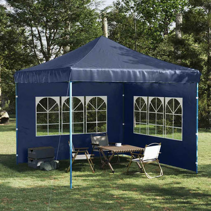 Parete per Tendostruttura 2 pz con Finestra in PE Blu