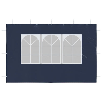 Parete per Tendostruttura 2 pz con Finestra in PE Blu - homemem39