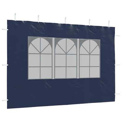 Parete per Tendostruttura 2 pz con Finestra in PE Blu