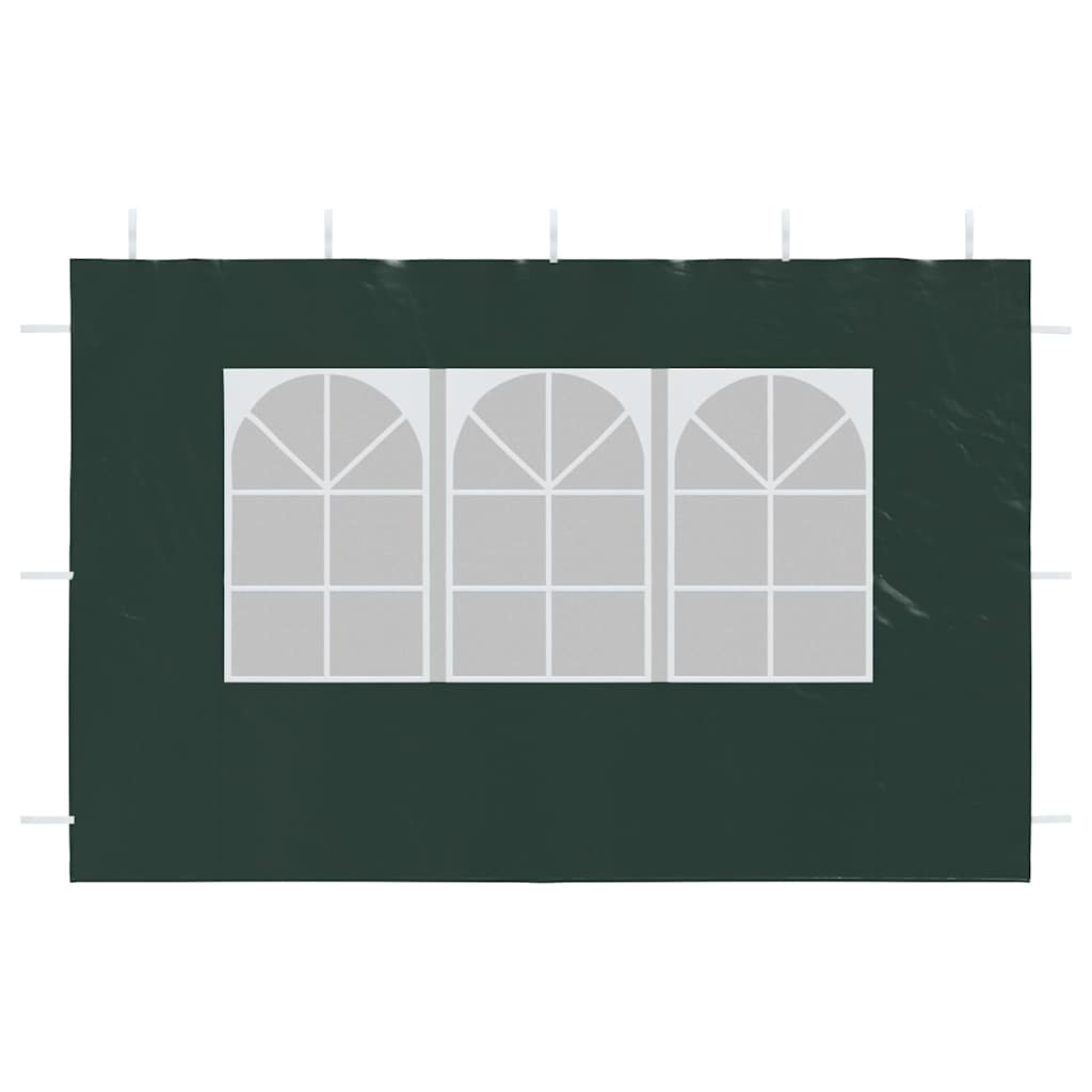 Parete per Tendostruttura in PE 2pz con Finestra Verde - homemem39