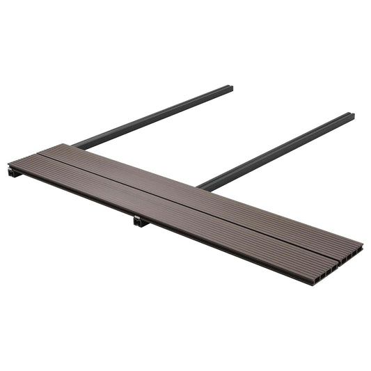Pavimento da Deck 4 pcs Marrone Scuro WPC | homemem39