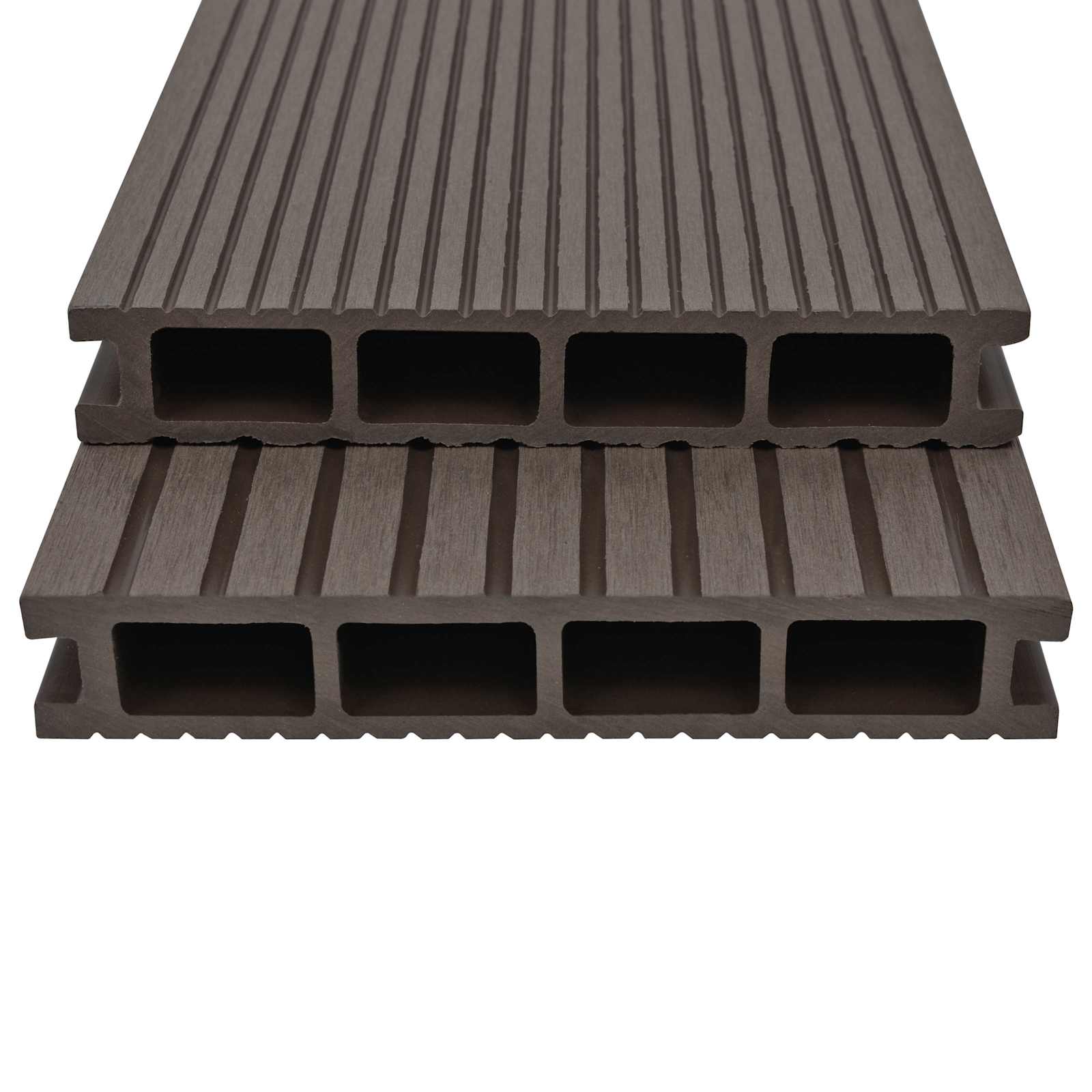 Pavimento da Deck 4 pcs Marrone Scuro WPC | homemem39