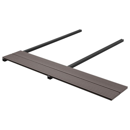 Pavimento da Deck 4 pcs Marrone Scuro WPC