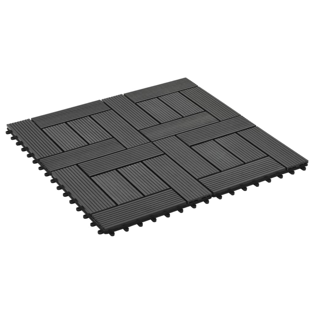 Piastrelle per Decking in WPC 11 pz 30x30cm 1 mq Nero - homemem39