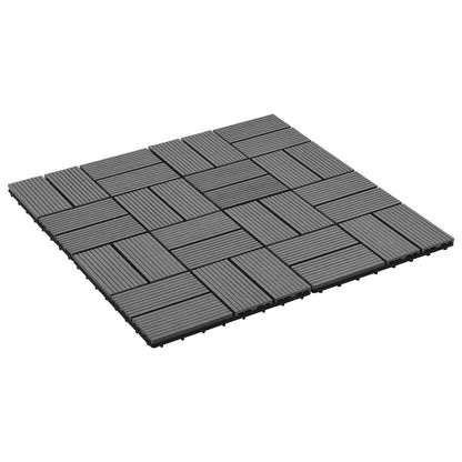 Piastrella per Decking 11 pcs Grigio 30 x 30 cm WPC