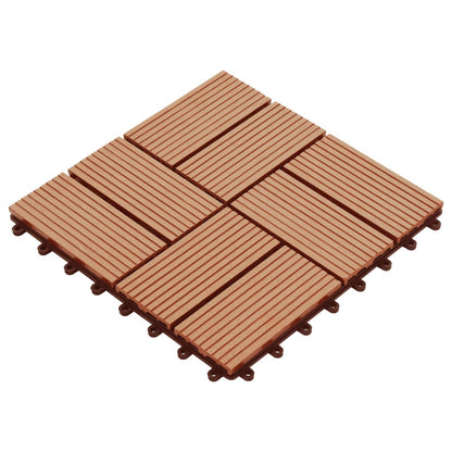 Piastrelle per Decking in WPC 11 pz 30x30cm 1mq Colore Teak - homemem39