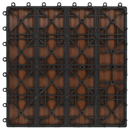 Piastrella per Decking 11 pcs Marrone Chiaro 30 x 30 cm WPC | homemem39