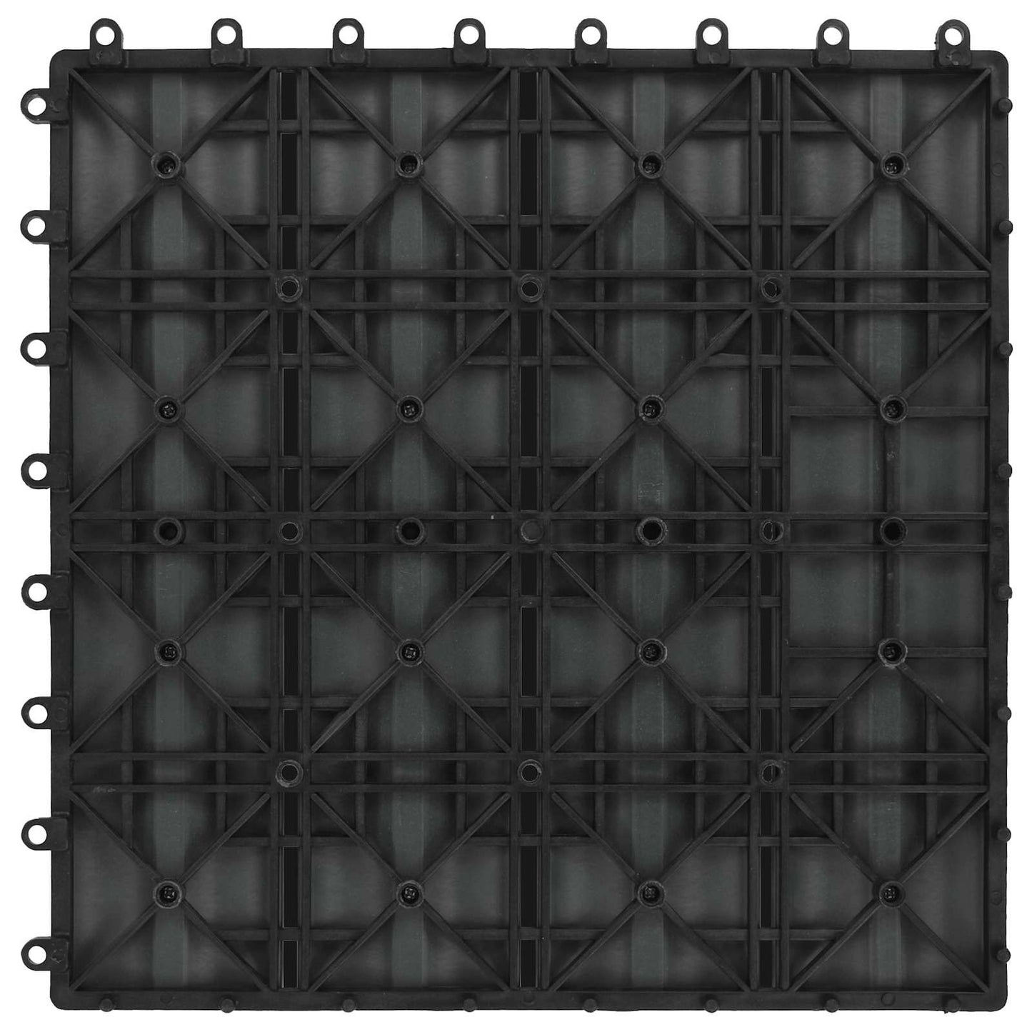 Piastrella per Decking Design 3D 11 pcs Nero 30 x 30 cm WPC