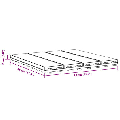 Piastrella per Decking 11 pcs Marrone Scuro 30 x 30 cm WPC