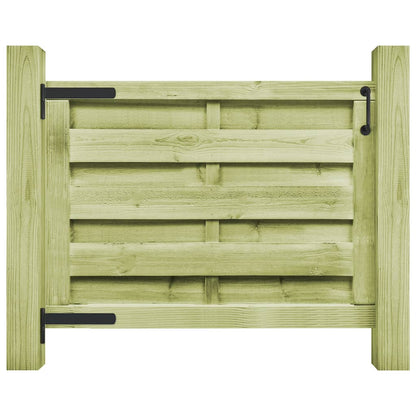 Cancello da Giardino in Legno di Pino Impregnato 100x75cm Verde | homemem39