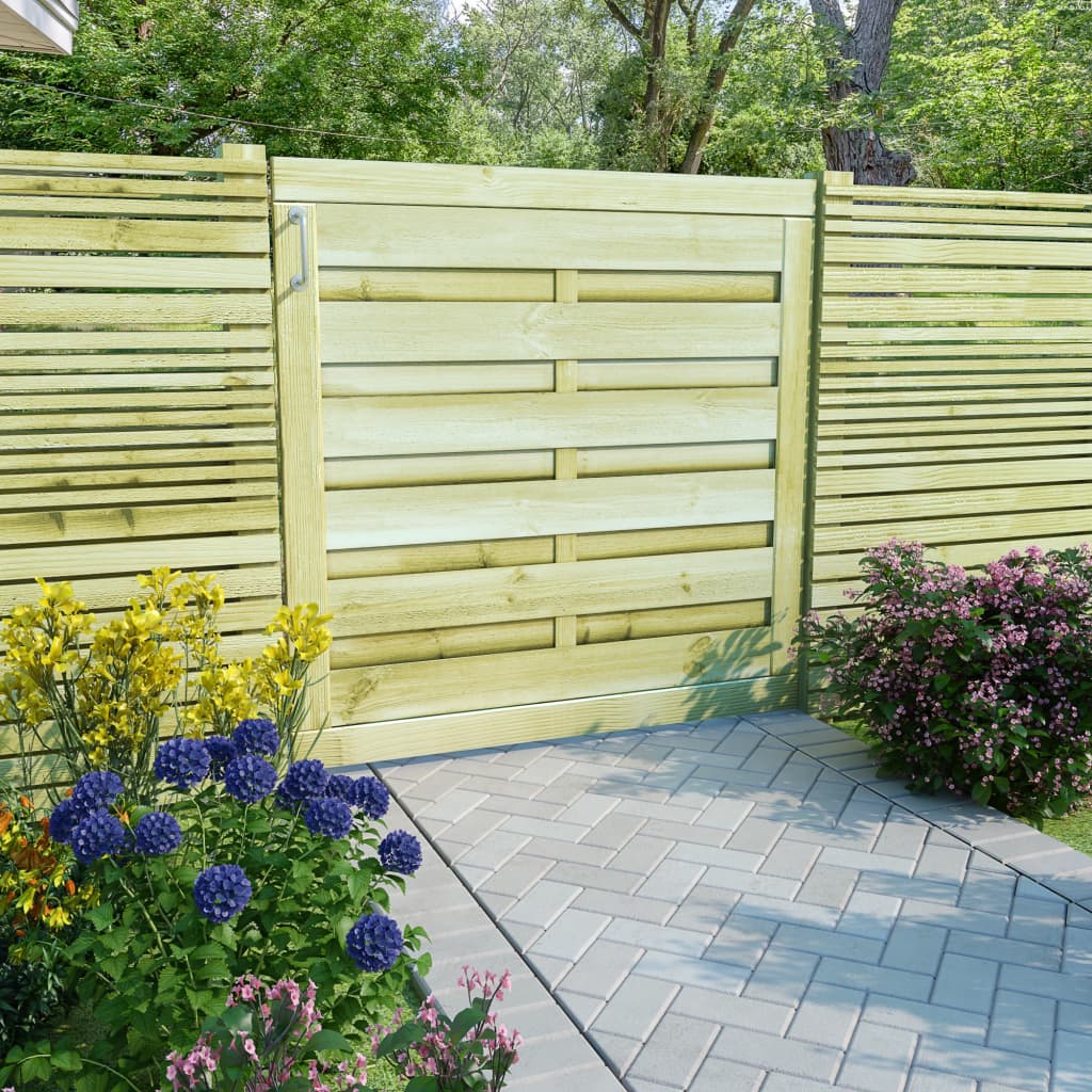Cancello da Giardino Legno di Pino Impregnato 100x100 cm Verde | homemem39