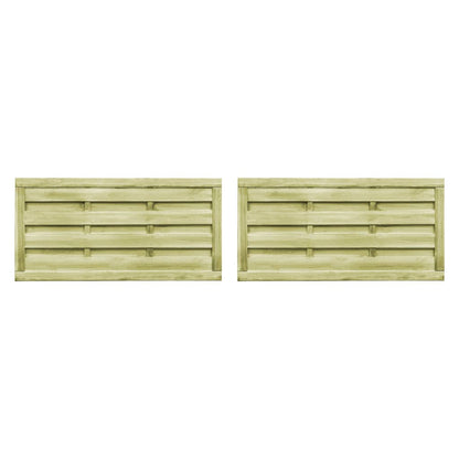 Cancelli da Giardino 2pz Legno Impregnato Pino 150x75 cm Verde