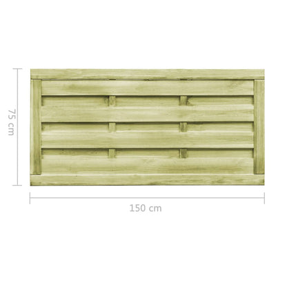 Cancelli da Giardino 2pz Legno Impregnato Pino 150x75 cm Verde