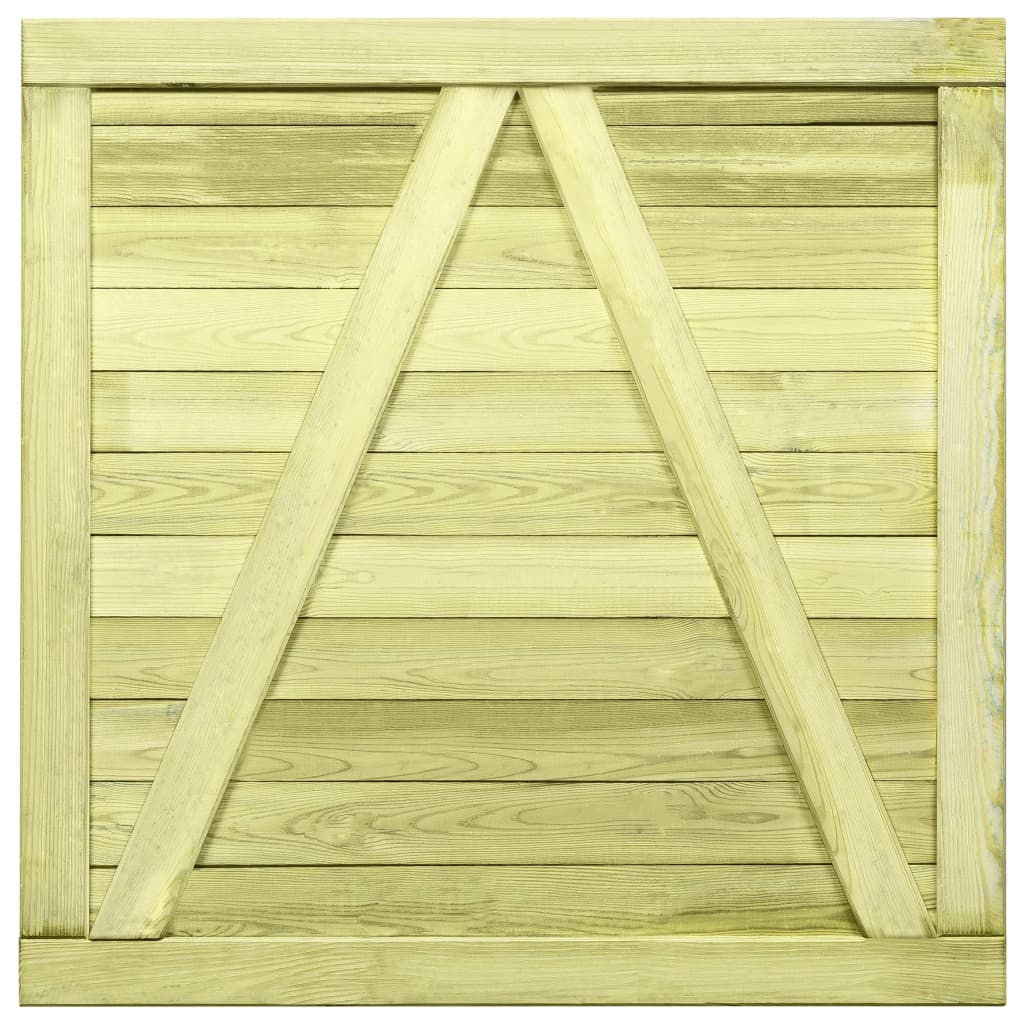 Cancello da Giardino in Legno di Pino Impregnato 100x100 cm | homemem39
