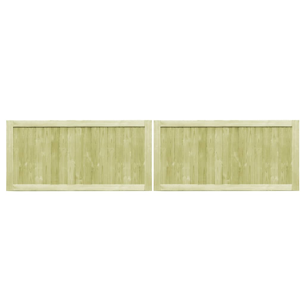 Cancelli da Giardino 2 pz in Legno di Pino Impregnato 300x75 cm | homemem39