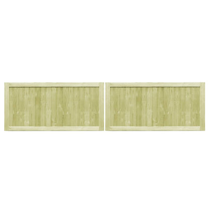 Cancelli da Giardino 2 pz in Legno di Pino Impregnato 300x75 cm | homemem39