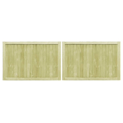 Cancelli da Giardino 2 pz in Legno di Pino Impregnato 300x100cm | homemem39