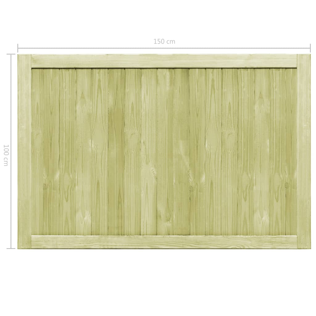 Cancelli da Giardino 2 pz in Legno di Pino Impregnato 300x100cm | homemem39