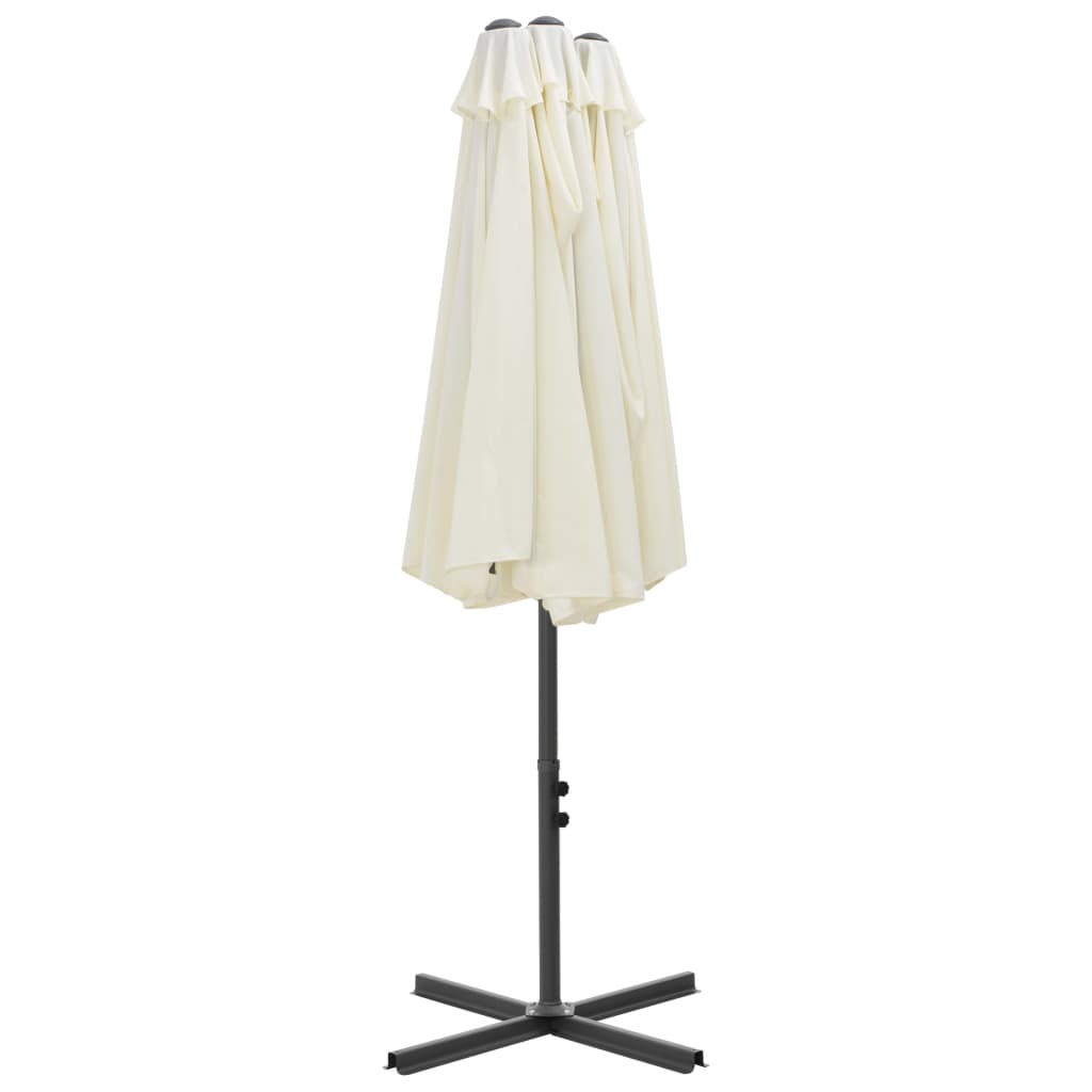 Ombrellone da Esterni con Palo in Alluminio 460x270 cm Sabbia - homemem39