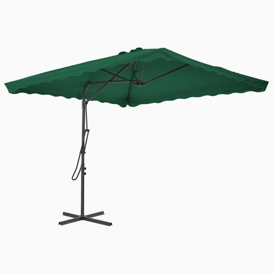 Ombrellone da Esterni con Palo in Acciaio 250x250 cm Verde - homemem39