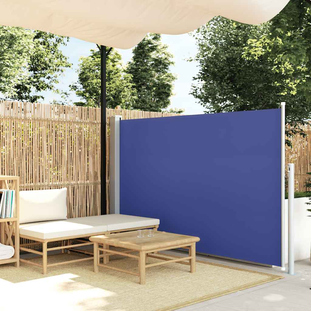 Tenda da Sole Laterale Retrattile 140 x 300 cm Blu - homemem39