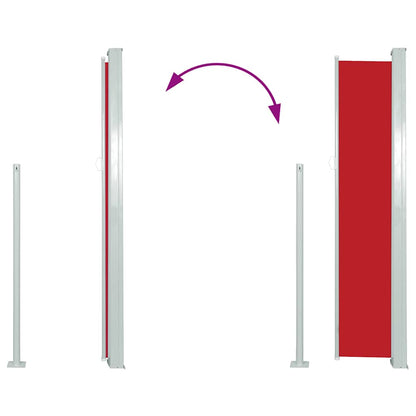 Tenda da Sole Laterale Retrattile 140 x 300 cm Rossa - homemem39