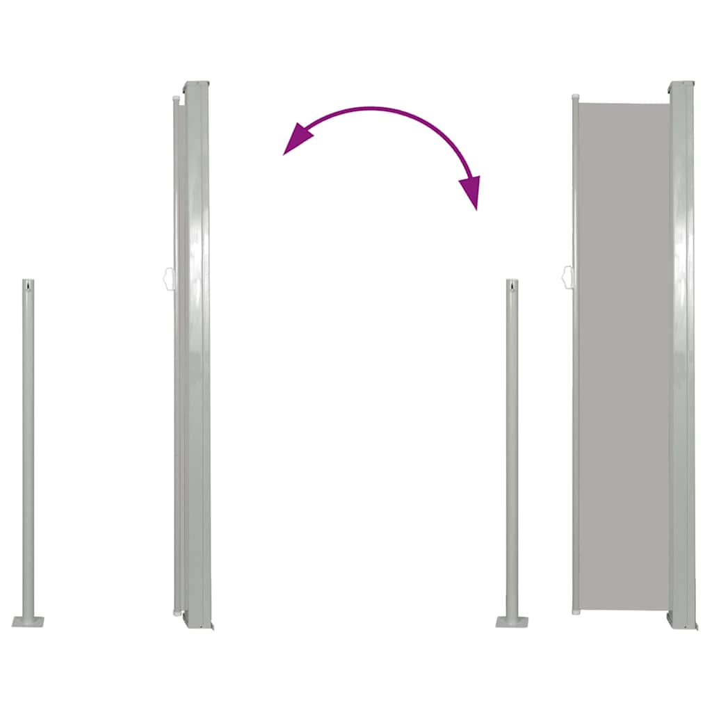 Tenda da Sole Laterale Retrattile 140 x 300 cm Grigia - homemem39