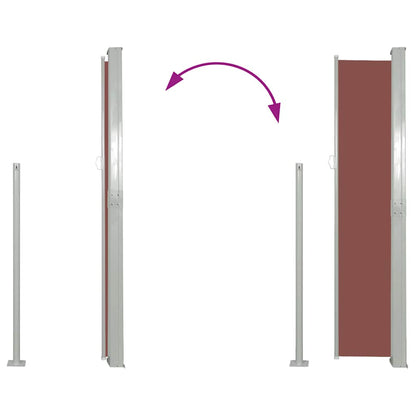 Tenda da Sole Laterale Retrattile 140 x 300 cm Marrone