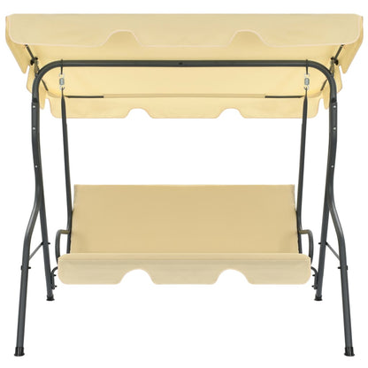 Panchina a Dondolo da Giardino Bianco Crema 170x110x153 cm | homemem39
