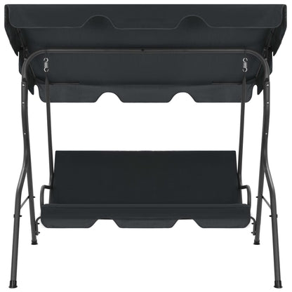 Panchina a Dondolo da Giardino Antracite 170x110x153 cm | homemem39