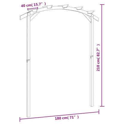 Pergola da Giardino Legno di Pino Impregnato 180x210x40 cm | homemem39