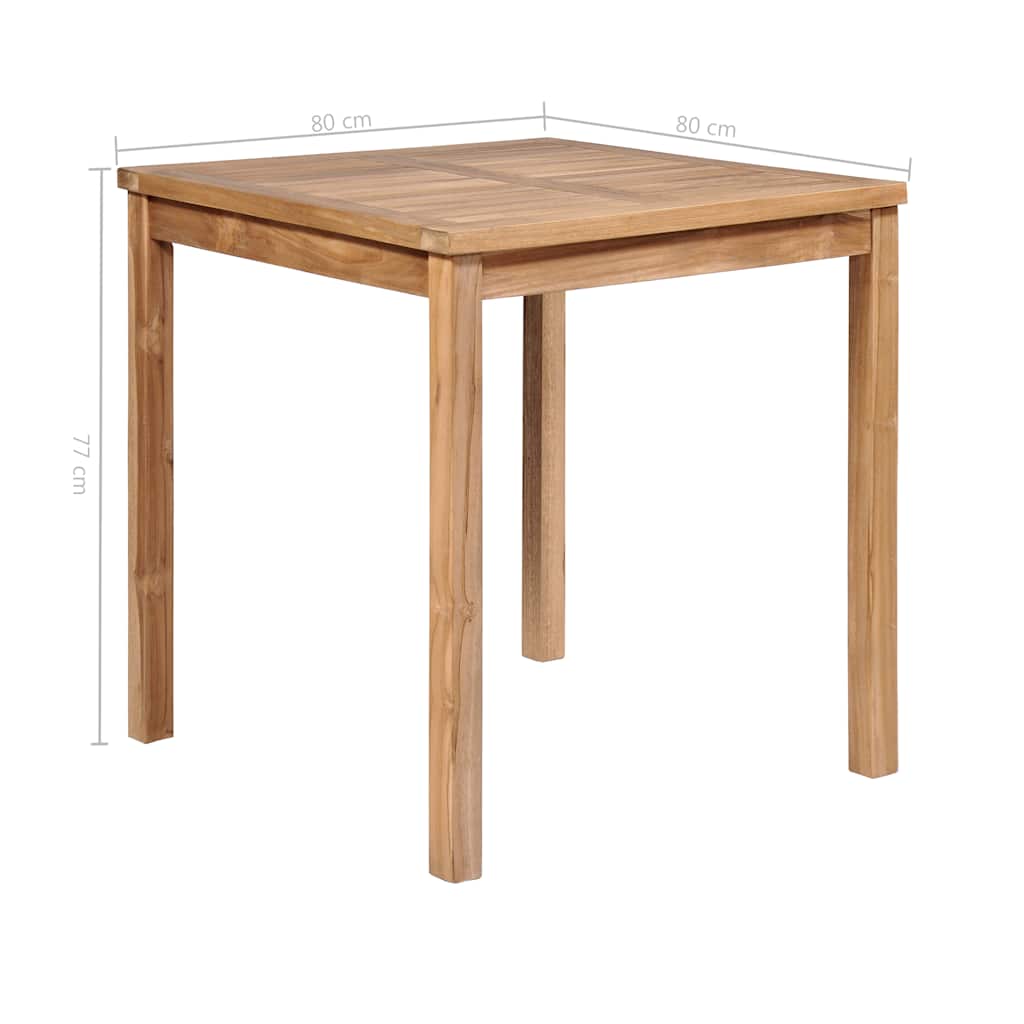 Set da Pranzo per Esterni 5 pz Legno Massello di Teak | homemem39