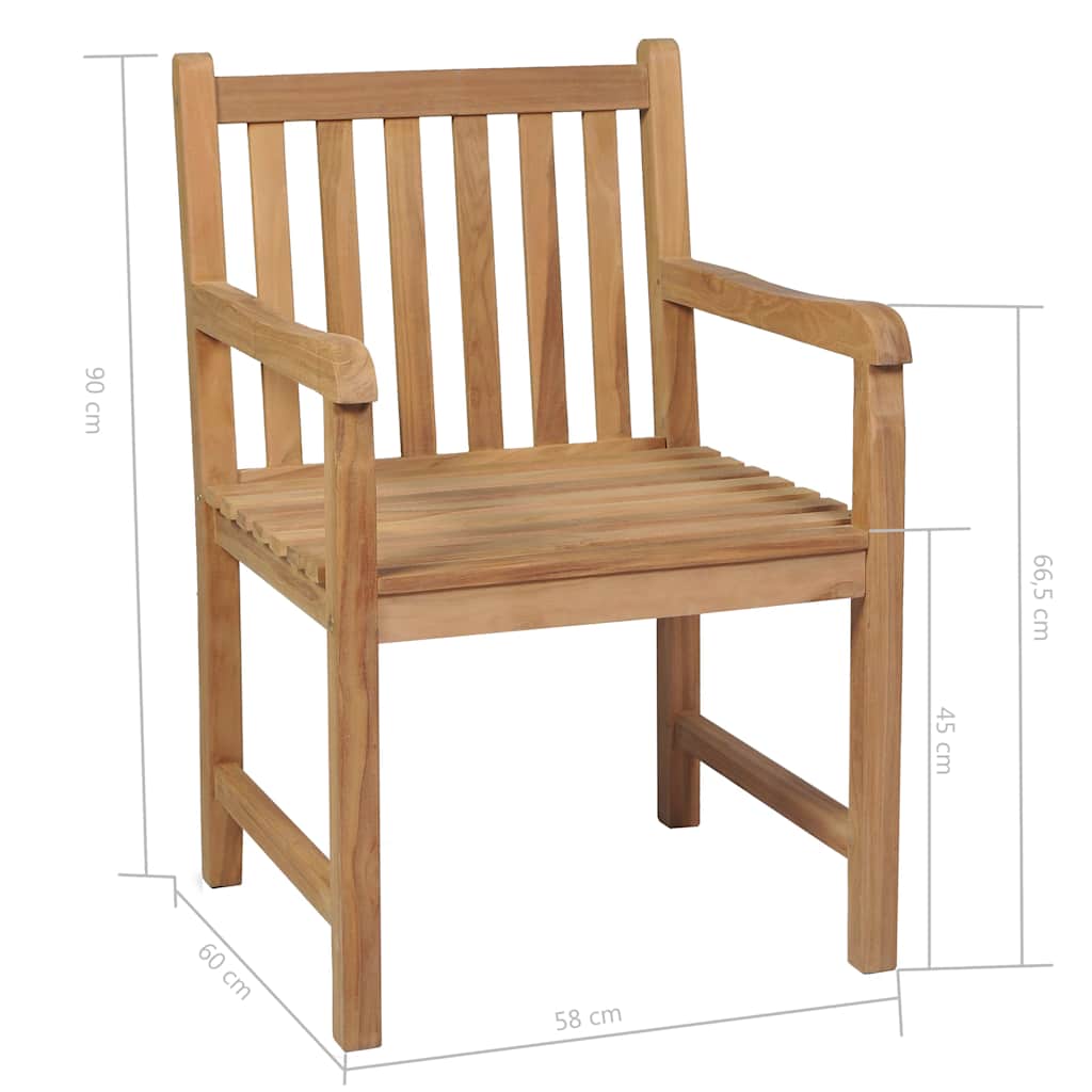 Set da Pranzo per Esterni 5 pz Legno Massello di Teak | homemem39