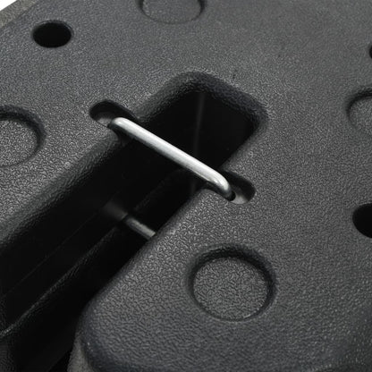 Piastre di Peso per Gazebo 4 pz Nere 220x50 mm in Cemento - homemem39