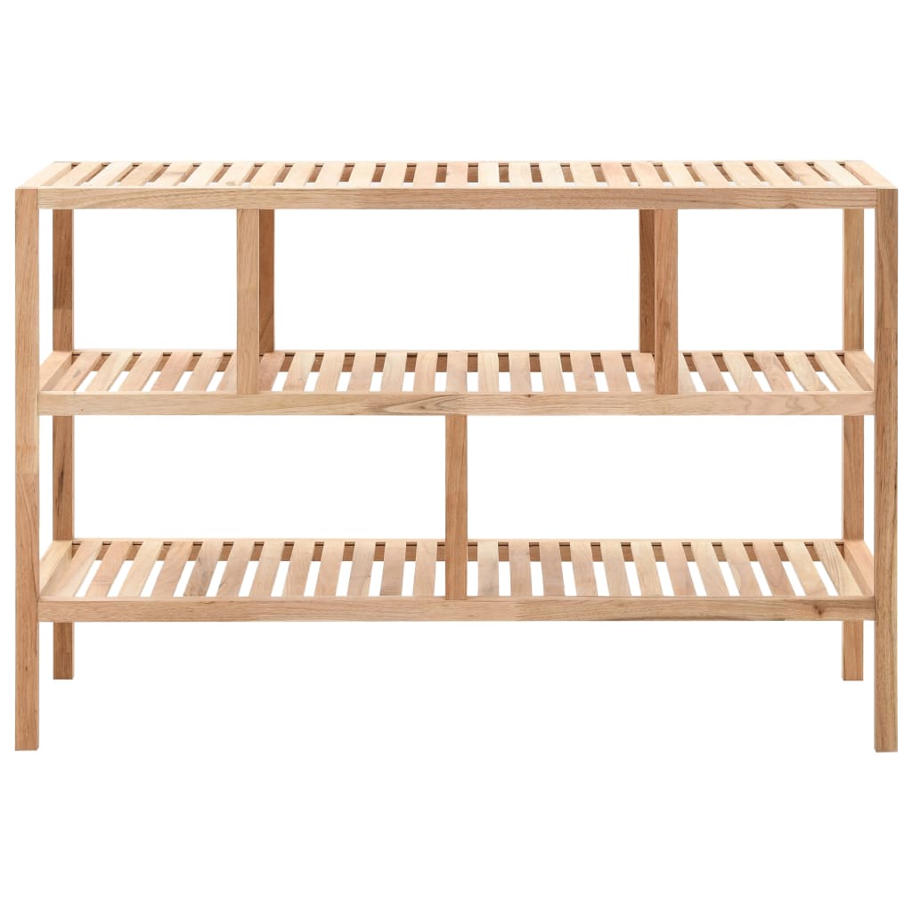 Scaffale da Bagno in Legno Massello di Noce 100x40x65 cm