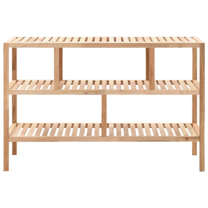 Scaffale da Bagno in Legno Massello di Noce 100x40x65 cm